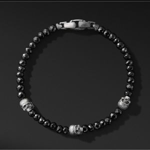 David yurman bracelet brand new worn once black skull highly demanded